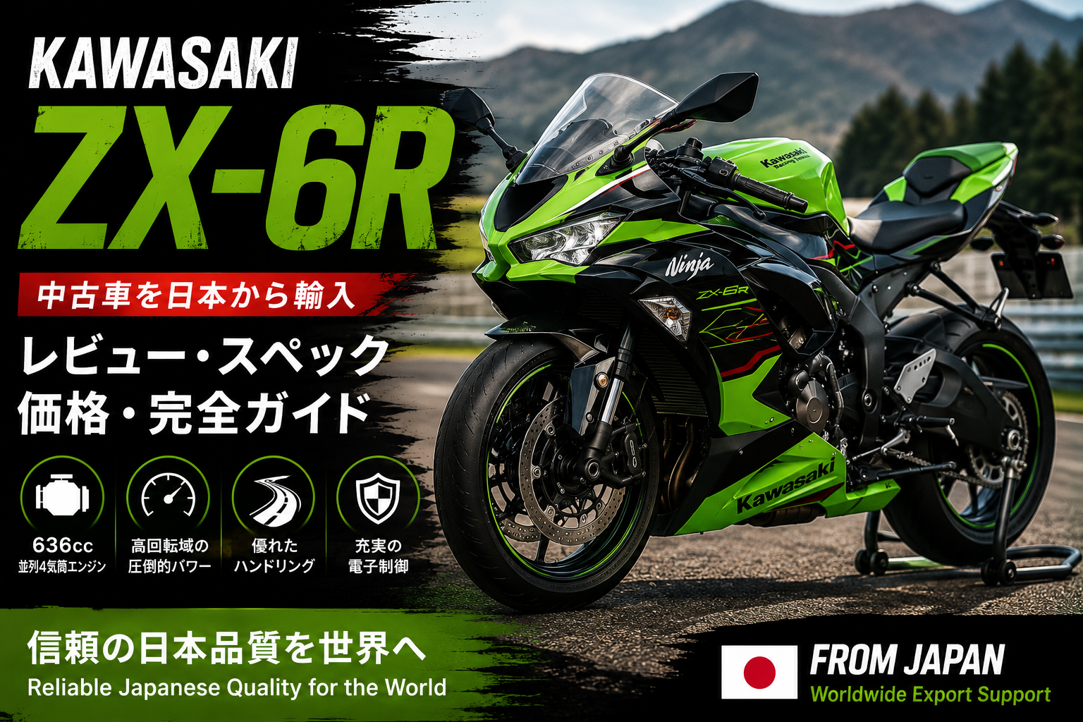 Used Kawasaki ZX-6R for Sale from Japan Review, Specs & Export Guide
