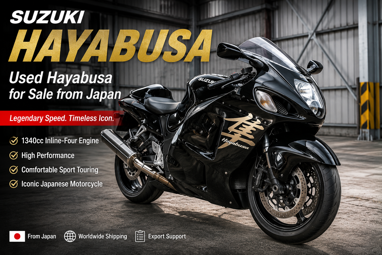 Used Suzuki Hayabusa for Sale from Japan: Price, Specs & Export Guide