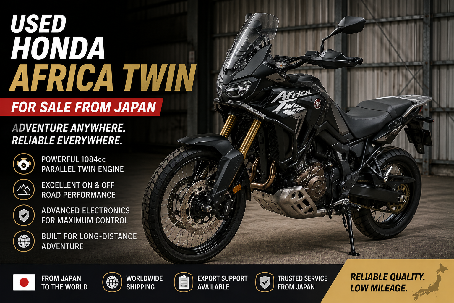 Used Honda Africa Twin for Sale from Japan Review, Specs & Export Guide