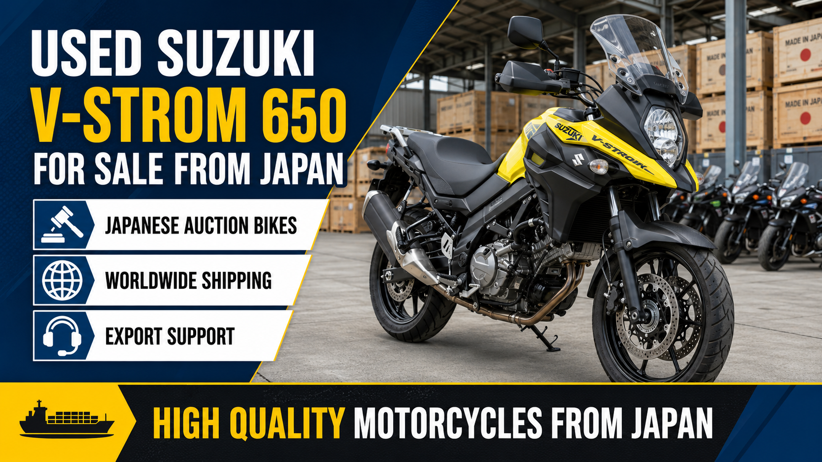 Used Suzuki V-Strom 650 for Sale from Japan: Adventure Touring Export Guide