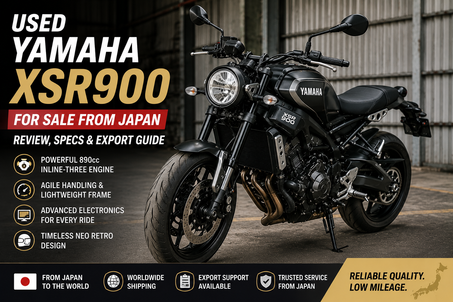 Used Yamaha XSR900 for Sale from Japan Review, Specs &  Guide