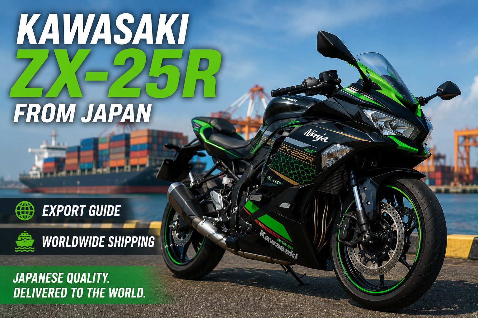 used Kawasaki ZX-25R from Japan: Export Guide & Worldwide Shipping