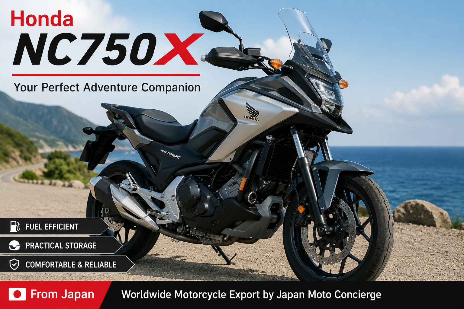 Honda NC750X for Sale from Japan – Reliable Adventure Crossover Motorcycle Export